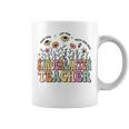Kindergarten Teacher Flower Groovy Teacher Back To School Coffee Mug