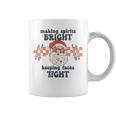 Making Spirits Bright Keeping Faces Tight Santa Christmas Coffee Mug