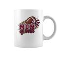 Mom Of Both Football And Cheer Leopard Maroon Coffee Mug