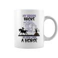 My Broom Broke Funny Halloween Equestrian Quotes Coffee Mug