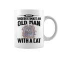 Never Underestimate An Old Man With British Shorthair Cat Old Man Funny Gifts Coffee Mug