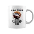 Never Underestimate Old Man Who Love Fishing Born In May Coffee Mug