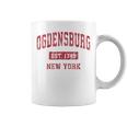 Ogdensburg New York Ny Vintage Sports Red Coffee Mug