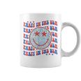 Party In The Usa Hippie Smile Face Leopard 4Th Of July Coffee Mug
