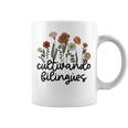 Retro Cultivando Bilingues Dual Language Bilingual Teacher Coffee Mug