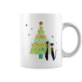 Retro Mid Century Modern Cool Cat Christmas Tree Coffee Mug