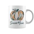 Soccer Mom Watercolor Pumpkin Fall Thanksgiving Halloween Coffee Mug