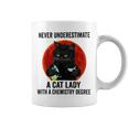 Never Underestimate A Cat Lady With A Chemistry Degree Coffee Mug