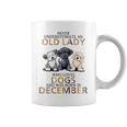 Never Underestimate Old Lady Loves Dogs Born In December Coffee Mug