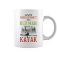 Never Underestimate An Old Man With A Kayak Father's Day Coffee Mug