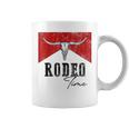 Vintage Bull Skull Western Life Country Rodeo Time Coffee Mug