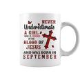W3lp Never Underestimate Christian Girl September Birthday Gift For Womens Coffee Mug