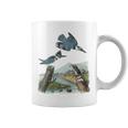 Watercolor Belted Kingfisher Bird Eat Fish Nature Birding Coffee Mug