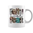 Western Cowhide Leopard Jesus Christian Faith Over Fear Faith Funny Gifts Coffee Mug