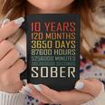 10 Year Sobriety Anniversary Vintage 10 Years Sober Coffee Mug Funny Gifts