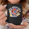 All American Retro Flower Babe 4Th Of July Usa Lip Patriotic Coffee Mug Unique Gifts