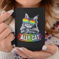 Ally Cat Straight Lgbt Supporter Gay Pride Ally Rainbow Coffee Mug Unique Gifts
