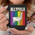 Allypaca Rainbow Alpaca Pun Gay Pride Ally Lgbt Joke Flag Coffee Mug Unique Gifts