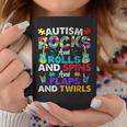 Autism Rocks And Rolls Autism Awareness Month Coffee Mug Funny Gifts