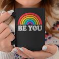 Be You Pride Lgbtq Gay Lgbt Ally Rainbow Flag Retro Galaxy Coffee Mug Unique Gifts
