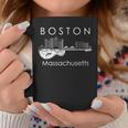 Boston Souvenir Men Massachusetts Skyline Music Guitar Coffee Mug Funny Gifts