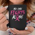 Breast Cancer Awareness No One Fight Alone Month Pink Ribbon Coffee Mug Unique Gifts