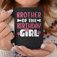 Brother Of The Birthday Girl Dog Paw Birthday Party Coffee Mug Unique Gifts