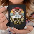 California Spangled Cat Mom Retro Cats Heartbeat Coffee Mug Unique Gifts