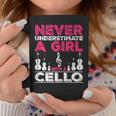 Cello Player Gift Never Underestimate A Girl With A Cello Coffee Mug Personalized Gifts