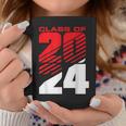 Class Of 2024 High School Senior Graduation Red Sports Style Coffee Mug Funny Gifts