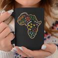 Continent Of Africa Colorful Doodle Design Coffee Mug Unique Gifts