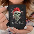 Cool Skull Beard Santa Pirate Christmas Jolly Roger Pajamas Coffee Mug Unique Gifts