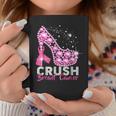 Crush Breast Cancer Awareness Pink Ribbon High Heel Coffee Mug Funny Gifts