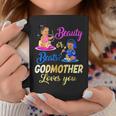 Cute Beauty Or Beat Godmother Loves You Gender Reveal Party Coffee Mug Funny Gifts