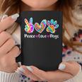 Cute Peace Love Dogs Tie Dye Dog Paw Dog Mom Mothers Day Coffee Mug Funny Gifts