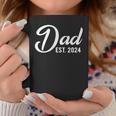 Dad Est 2024 First Fathers Day 2024 Promoted To Daddy Coffee Mug Funny Gifts
