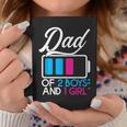 Dad Of 2 Boys And 1 Girl Battery Fully Fathers Day Birthday Coffee Mug Unique Gifts