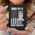 Dad Of A Heart Warrior Heart Disease Awareness Coffee Mug Funny Gifts