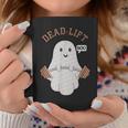 Dead Lift Embroidery Ghost Halloween Cute Boo Gym Weights Coffee Mug Unique Gifts