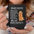 Dear Daddy Golden Retriever Dog Dad Fathers Day Coffee Mug Unique Gifts