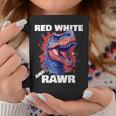 Dinosaur Red White Rawr American Flag 4Th Of JulyRex Boy Coffee Mug Unique Gifts