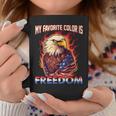 Eagle American Flag My Favorite Color Is Freedom Patriotic Coffee Mug Unique Gifts