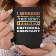 Editorial Assistant Retired Retirement Coffee Mug Unique Gifts