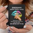 Emerson Name Gift Emerson With Three Sides Coffee Mug Funny Gifts