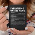 Everything On The Menu Nutrition Facts Thanksgiving Food Coffee Mug Unique Gifts