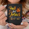 Fall For Jesus He Never Leaves Autumn Christian Prayer Coffee Mug Funny Gifts