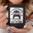 My Favorite Monsters Call Me Mom Messy Bun Mom Halloween Coffee Mug Funny Gifts