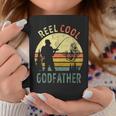 Fishing Dad Vintage Reel Cool Godfather Fathers Day Gift Coffee Mug Funny Gifts