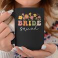 Floral Bride Squad Wildflower Wedding Bachelorette Party Coffee Mug Funny Gifts