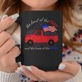 Fourth Of July Patriotic Classic Pickup Truck American Flag Coffee Mug Unique Gifts